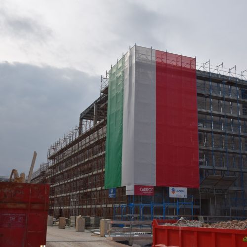 Nuova struttura ospedaliera Campiglione  Lavori in corso INVENI SRL impresa edile a Montefano in provincia di Macerata e in tutto il Centro-Nord Italia per opere pubbliche