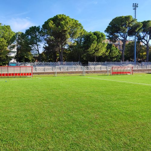Impianto sportivo stadio della vittoria Lavori in corso INVENI SRL impresa edile a Montefano in provincia di Macerata e in tutto il Centro-Nord Italia per opere pubbliche